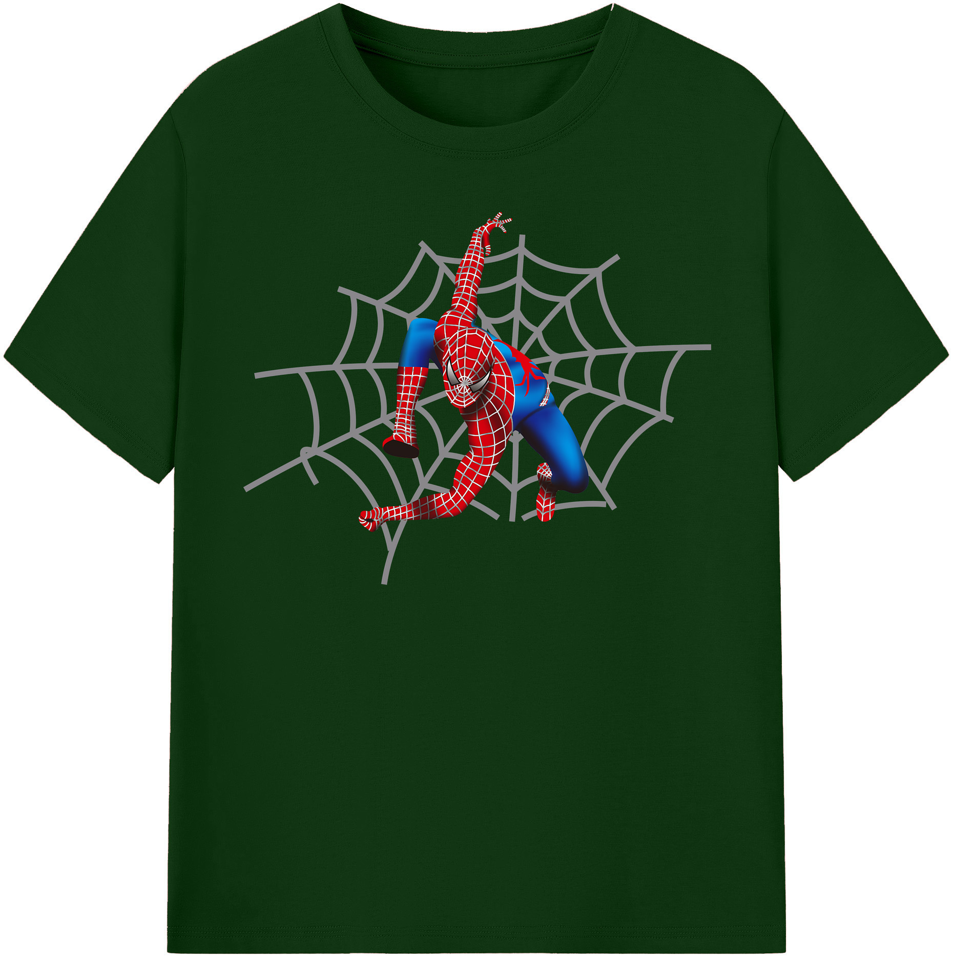 （画像用） Spider Man スパイダーマン 綿100％半袖Tシャツ（フロントプリント）
